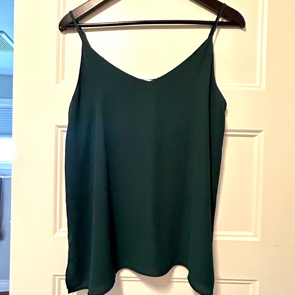 Dark green cami. Worn once.
